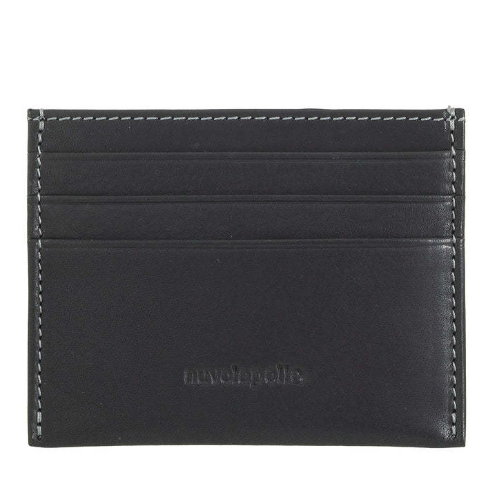 Nuvola Pelle Tarjetero pequeño de piel - Tarjetero delgado para hombre y mujer, bolsillo fino con bolsillos para tarjetas y tarjetas de visita en un diseño compacto