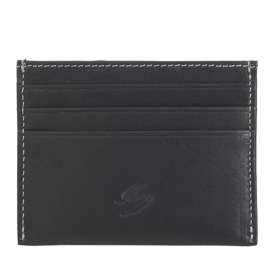 Nuvola Pelle Tarjetero pequeño de piel - Tarjetero delgado para hombre y mujer, bolsillo fino con bolsillos para tarjetas y tarjetas de visita en un diseño compacto