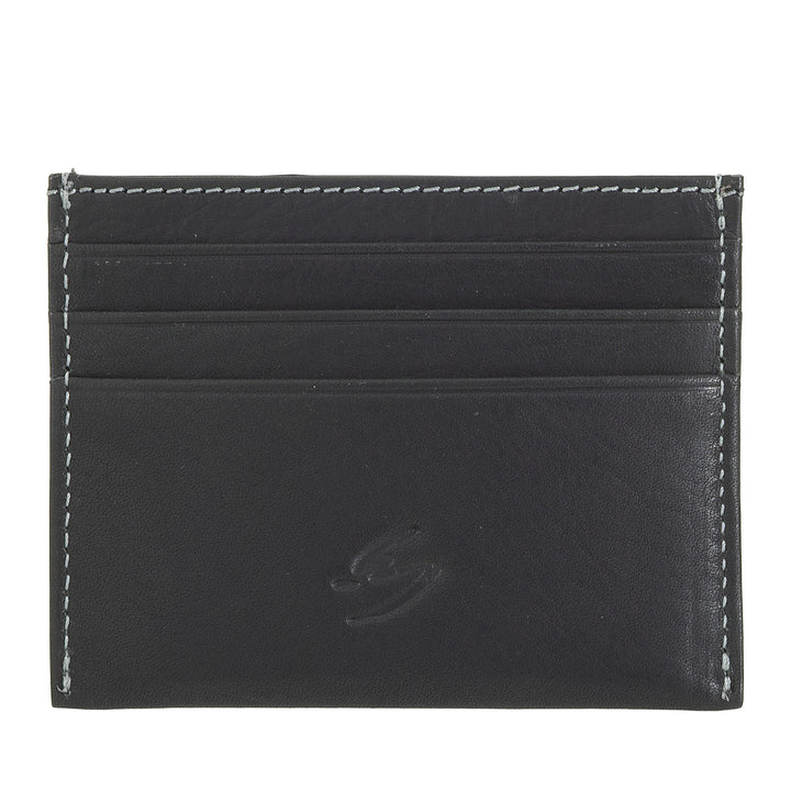 Nuvola Pelle Tarjetero pequeño de piel - Tarjetero delgado para hombre y mujer, bolsillo fino con bolsillos para tarjetas y tarjetas de visita en un diseño compacto