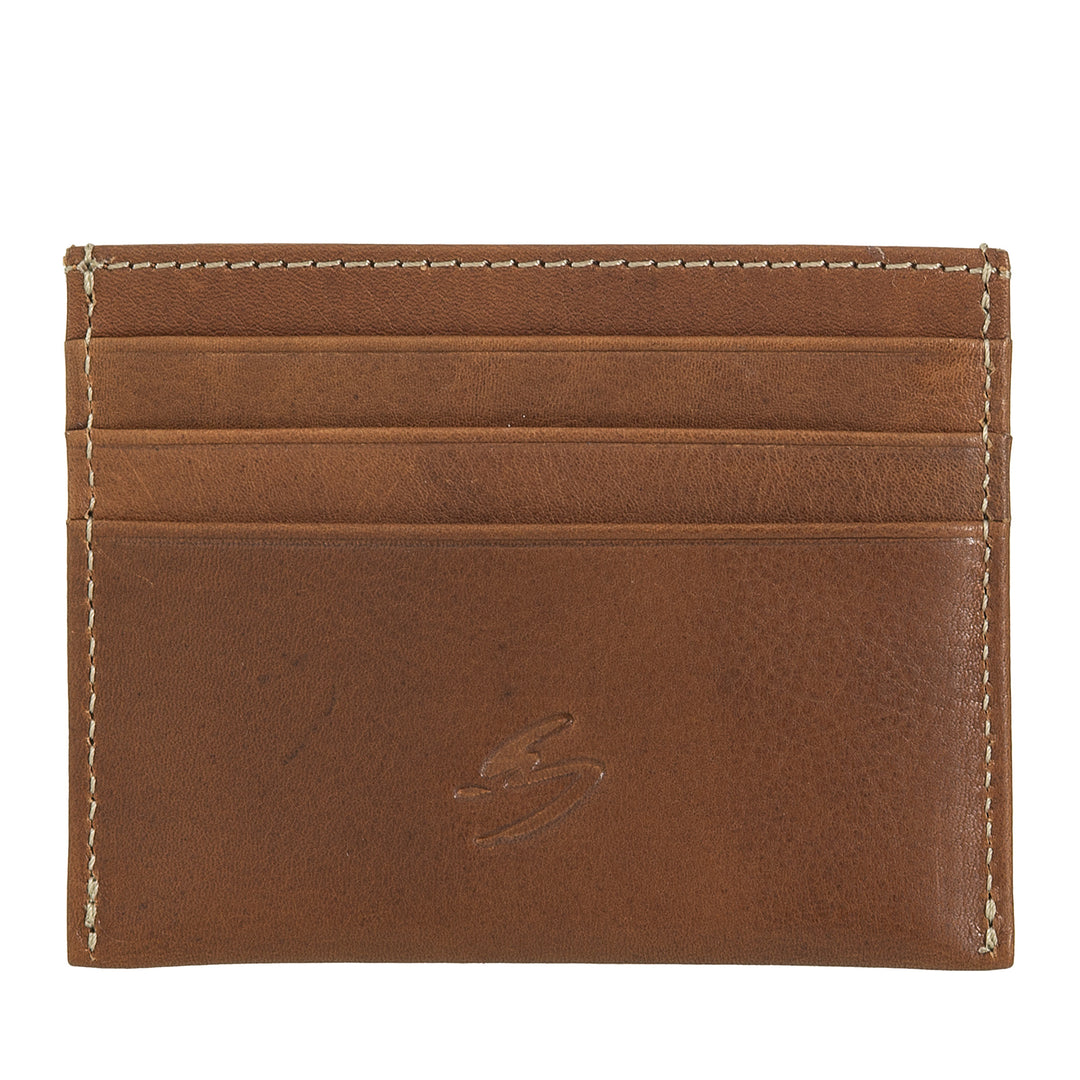 Nuvola Pelle Tarjetero pequeño de piel - Tarjetero delgado para hombre y mujer, bolsillo fino con bolsillos para tarjetas y tarjetas de visita en un diseño compacto