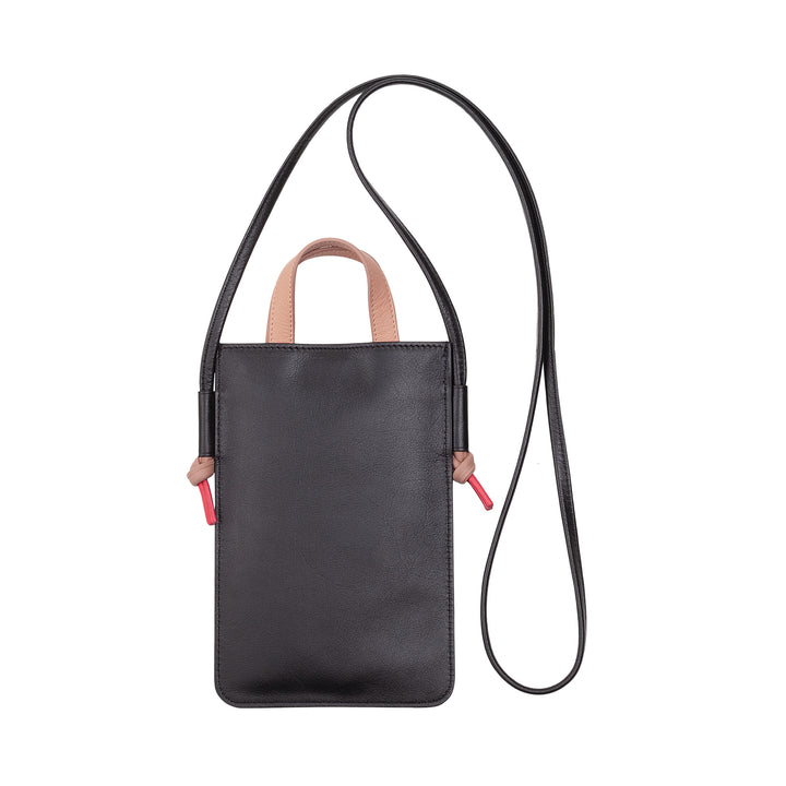 DUDU Genuine Leather Cell Phone Shoulder Bag, Elegant Shoulder Neck Smartphone Holder, Colorful Phone Pouch