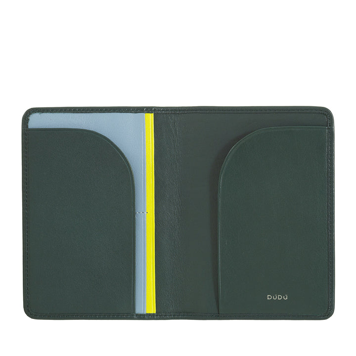 DUDU Custodia Porta Passaporto in Pelle da Viaggio con Protezione RFID e Porta Carte di Credito