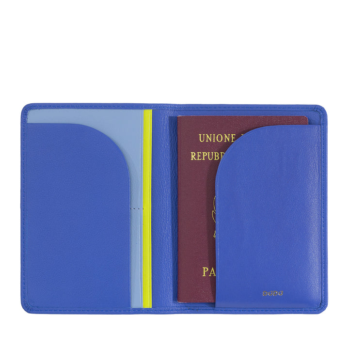 Funda para pasaporte de viaje de cuero de DUDUDU con protección RFID y tarjeta de crédito