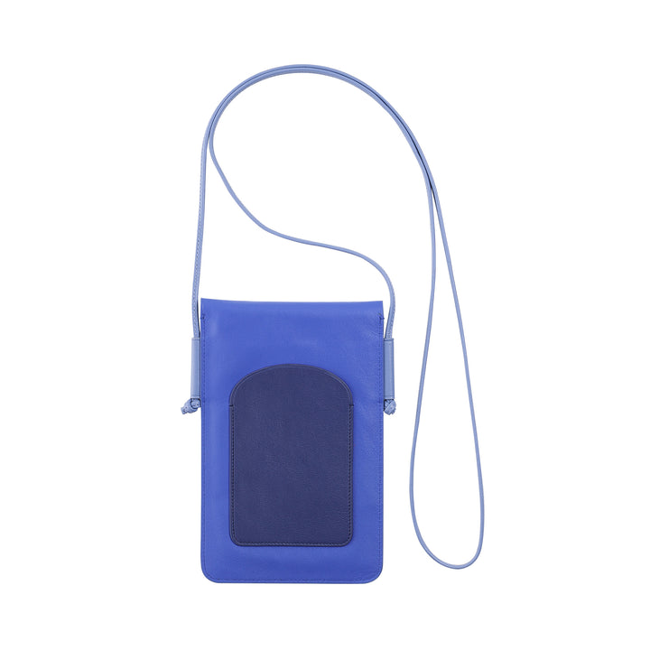 DUDU Leather Neck Phone Case, Smartphone Holder Case up to 6.7 Inch with Button, Adjustable Shoulder Strap, Slim Design