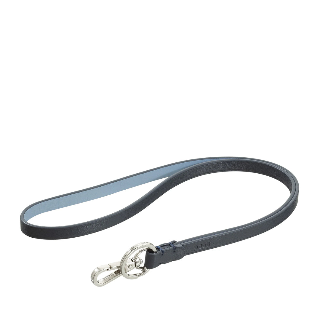 DUDU Lanyard Neck Strap avec anneau et mousqueton en métal en cuir véritable, lanière pour clés, porte-badge, voiture, porte-clés