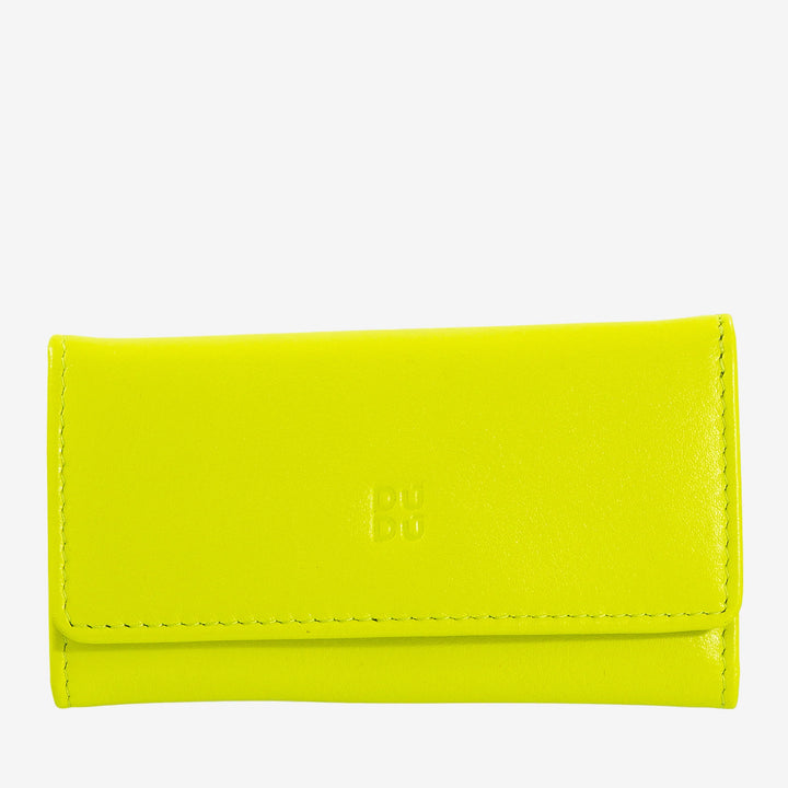 DUDU Llavero Clásico en Piel Auténtica para Hombre y Mujer Multicolor con 6 Ganchos