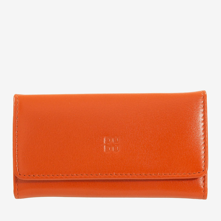 DUDU Llavero Clásico en Piel Auténtica para Hombre y Mujer Multicolor con 6 Ganchos