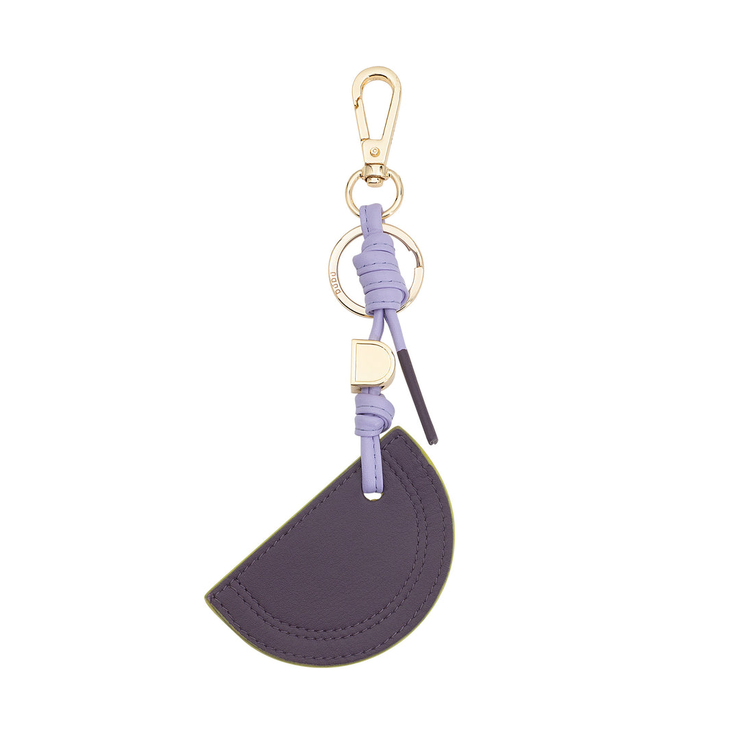 DUDU Leather Keychain with Watermelon, Nice Colorful Keyring, with Ring and Carabiner, Designer Keyring