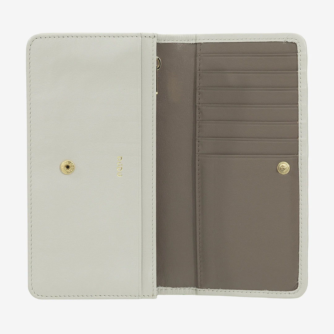 DUDU Portafoglio Donna Intrecciato in Vera Pelle – Portamonete con Zip, Porta Carte Banconote e Scomparti, Elegante Design Artigianale
