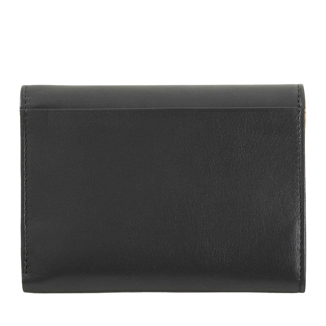 DUDU Cartera de piel auténtica RFID para mujer con monedero, cartera colorida con doble solapa, tarjetero, tarjetero para billetes
