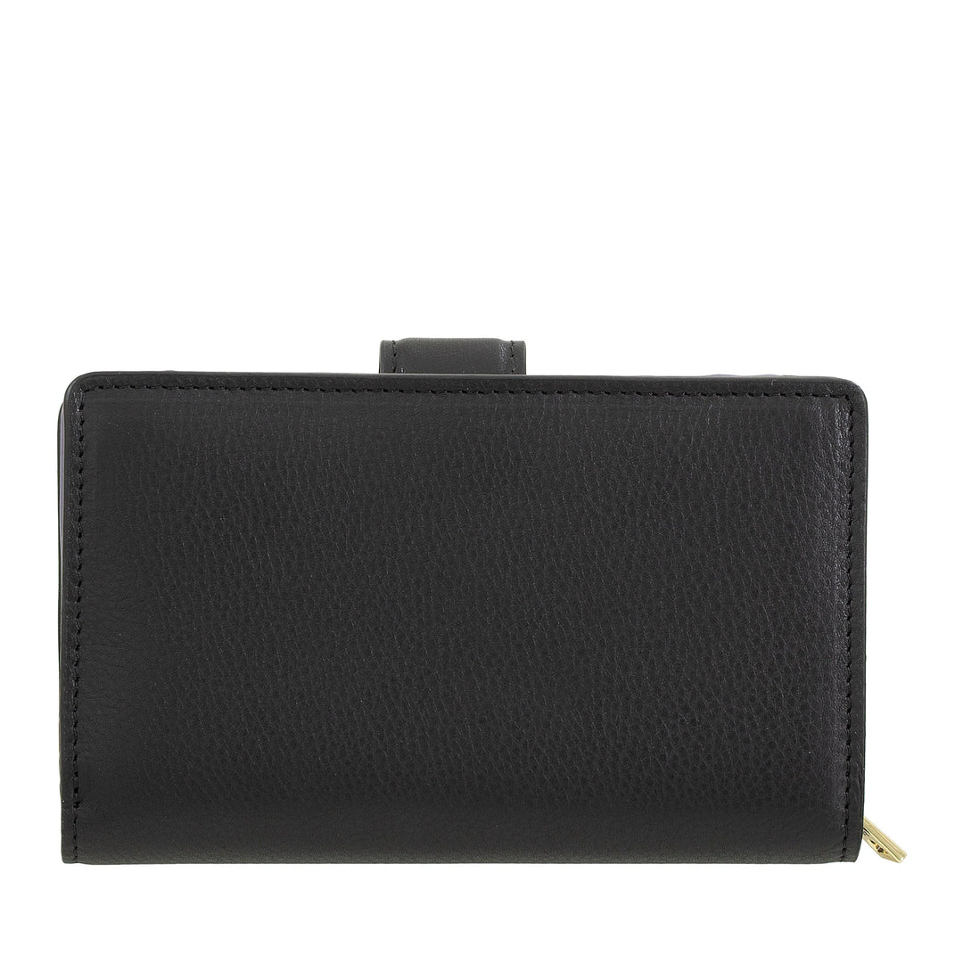 DUDU Cartera de Mujer de Piel con Monedero con Cremallera y Tarjetero - Carteras de Mujer Elegantes y Funcionales para Tarjetas, Billetes y Monedas