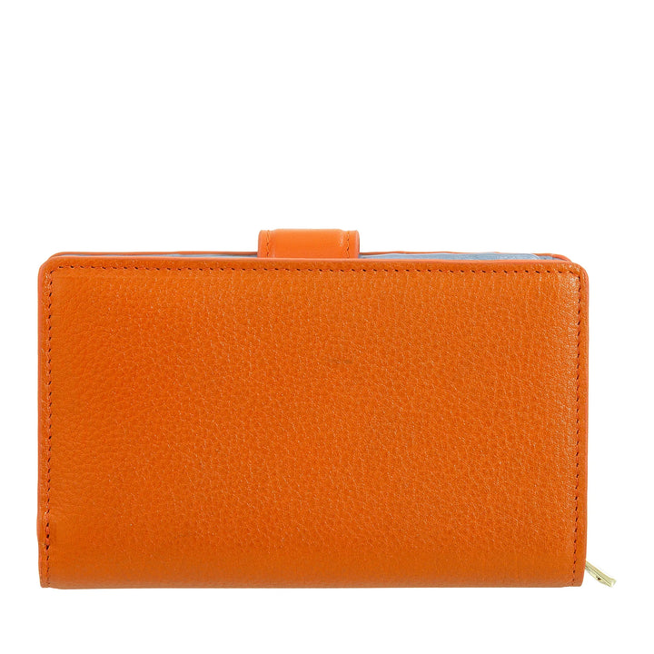 DUDU Cartera de Mujer de Piel con Monedero con Cremallera y Tarjetero - Carteras de Mujer Elegantes y Funcionales para Tarjetas, Billetes y Monedas
