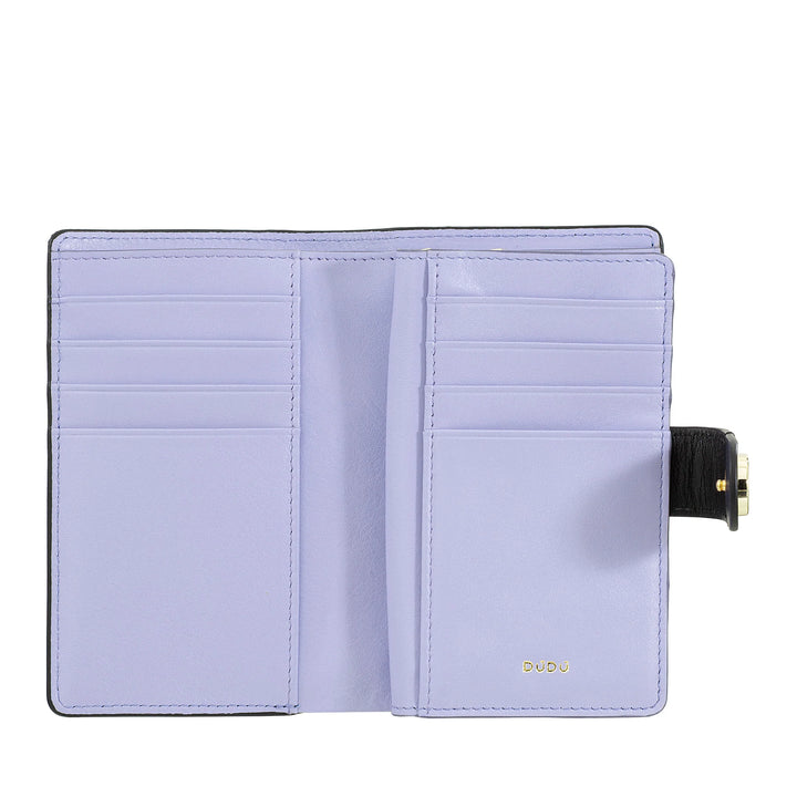 DUDU Cartera de Mujer de Piel con Monedero con Cremallera y Tarjetero - Carteras de Mujer Elegantes y Funcionales para Tarjetas, Billetes y Monedas
