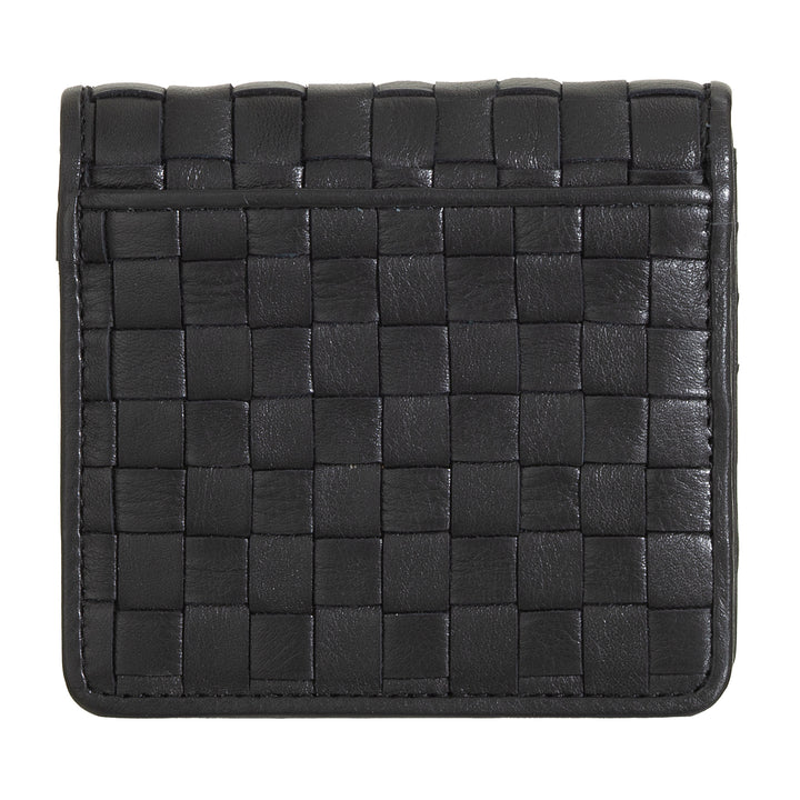 Cartera Pequeña de Mujer DUDU en Piel Trenzada - Elegante y Compacta con Compartimentos para Tarjetas, Tarjetas, Billetes y Monedas - Diseño Refinado
