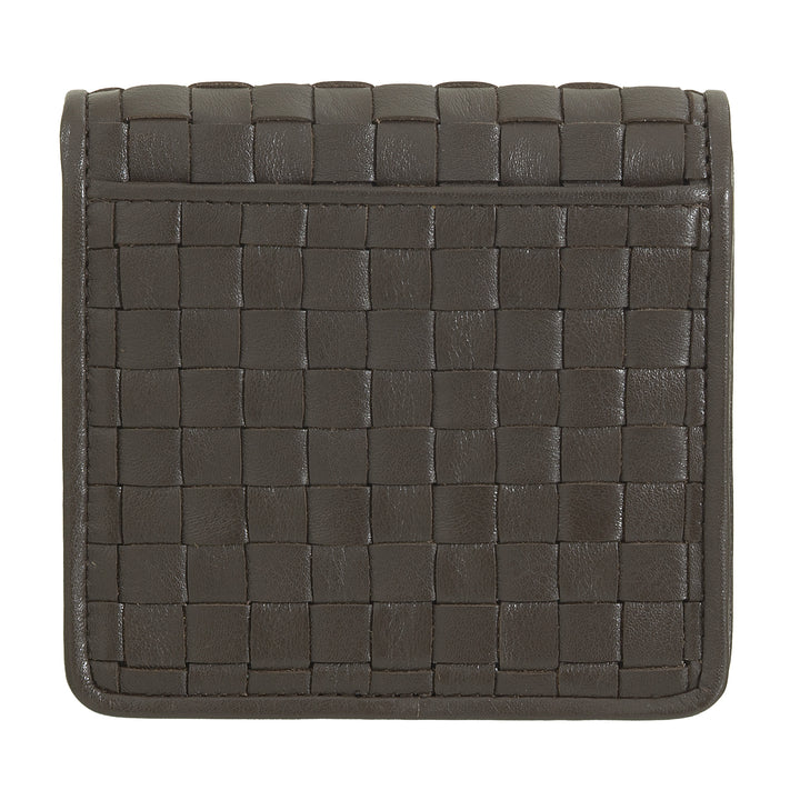 Cartera Pequeña de Mujer DUDU en Piel Trenzada - Elegante y Compacta con Compartimentos para Tarjetas, Tarjetas, Billetes y Monedas - Diseño Refinado