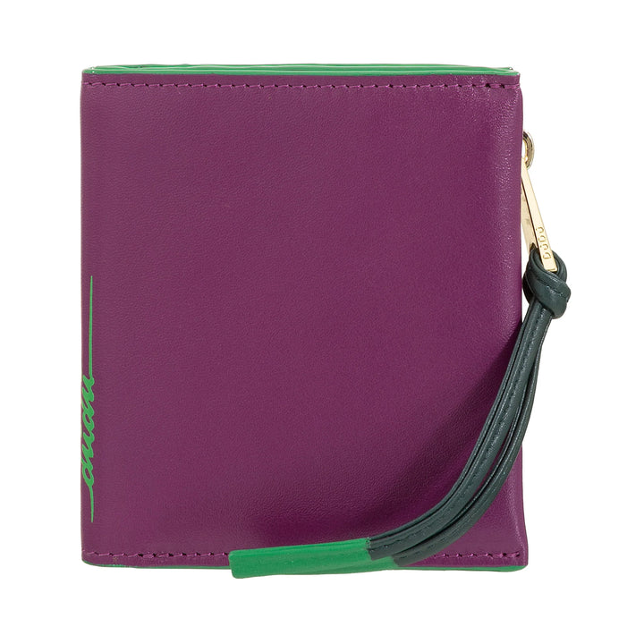 DUDU Cartera pequeña de piel para mujer con cremallera - Cartera delgada y compacta con tarjetero, monedero con cremallera y billetes