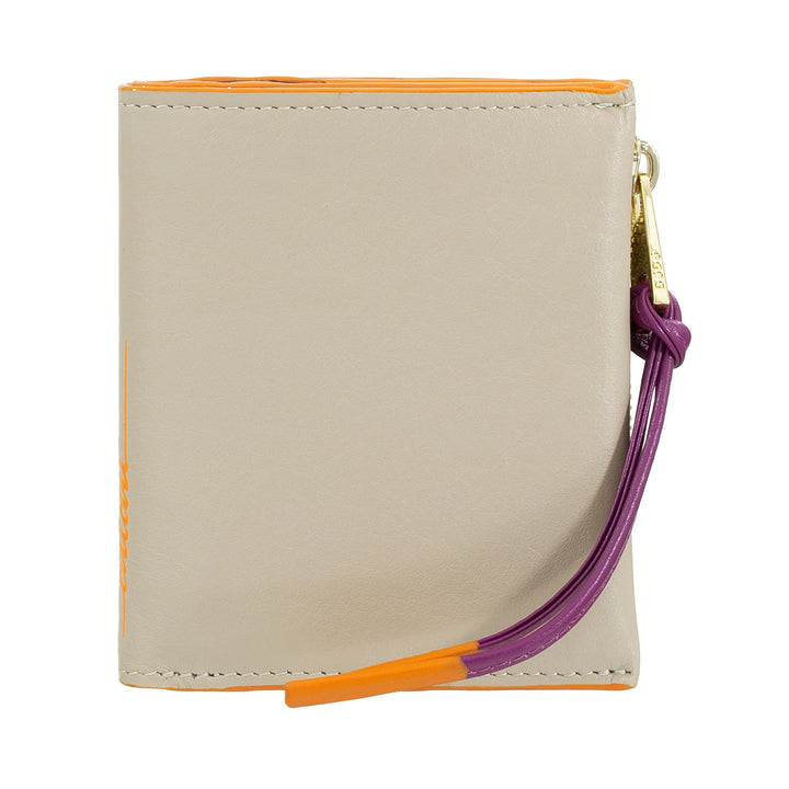 DUDU Petit Portefeuille en Cuir pour Femme avec Fermeture Éclair - Portefeuille Compact Fin avec Porte-Cartes, Poche à Monnaie avec Fermeture Éclair et Billets de Banque
