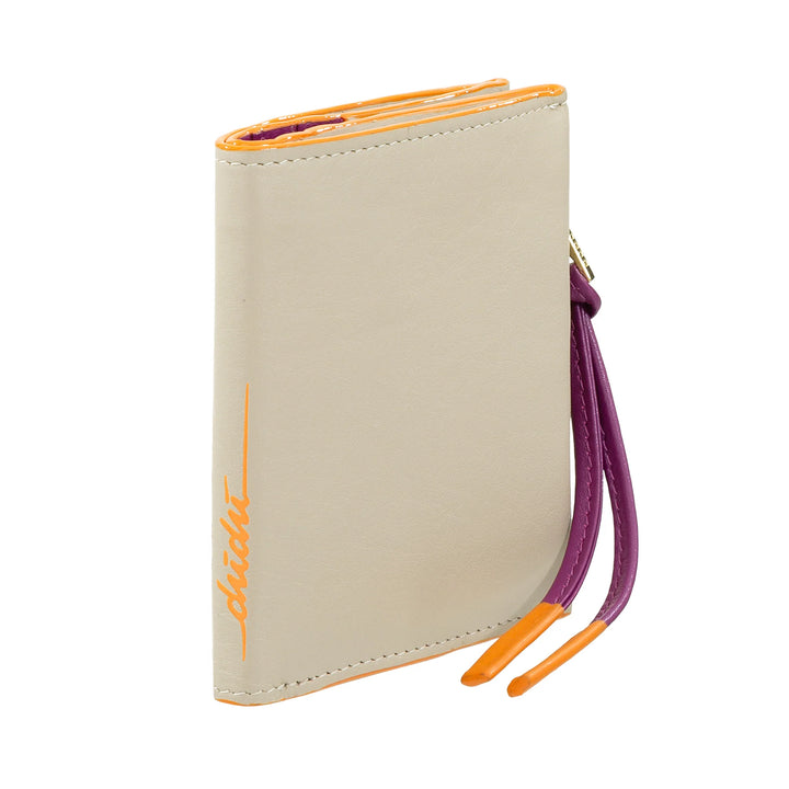 DUDU Petit Portefeuille en Cuir pour Femme avec Fermeture Éclair - Portefeuille Compact Fin avec Porte-Cartes, Poche à Monnaie avec Fermeture Éclair et Billets de Banque
