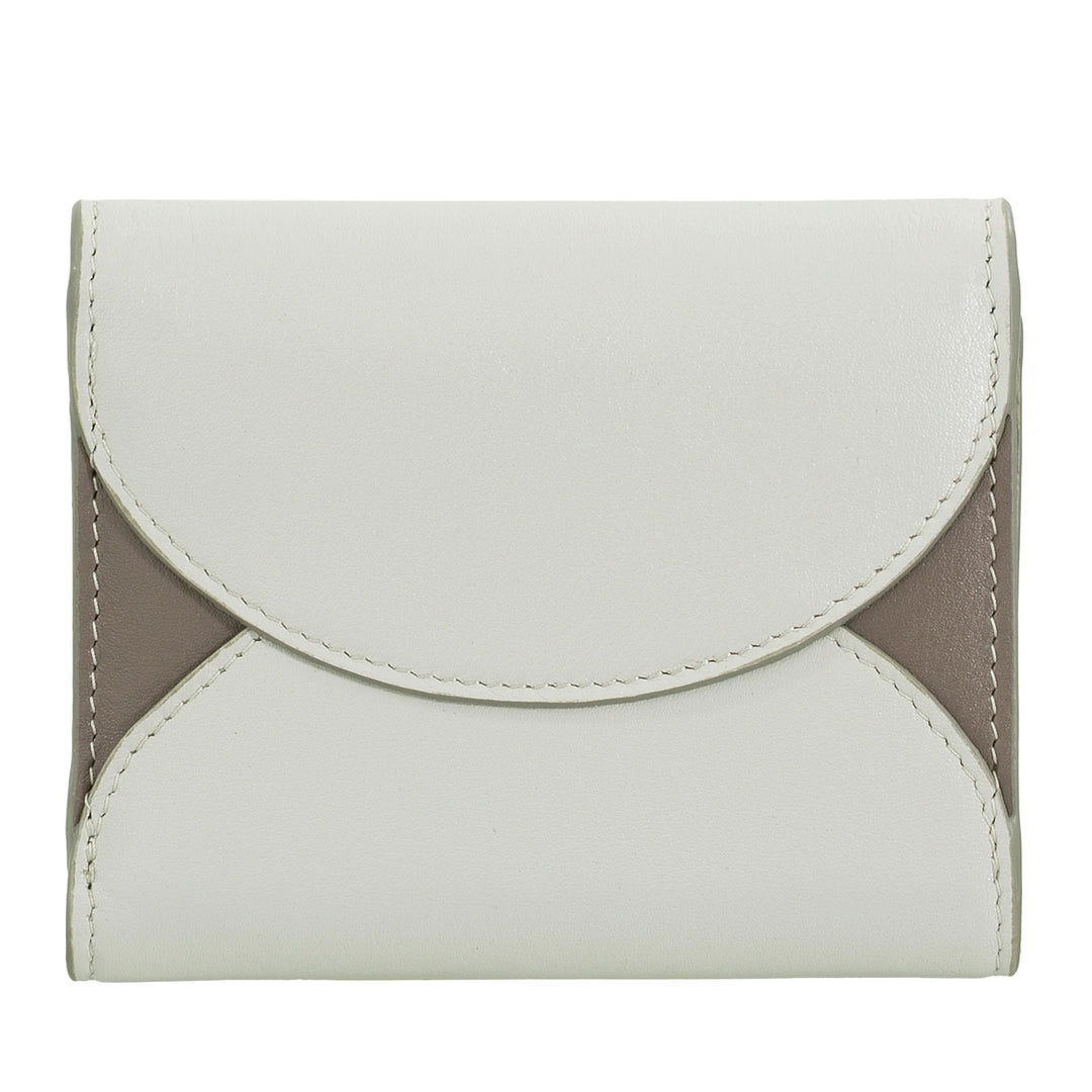 DUDU Cartera de mujer pequeña y compacta de piel con tarjetero y monedero - Carteras de mujer de piel auténtica elegantes y espaciosas
