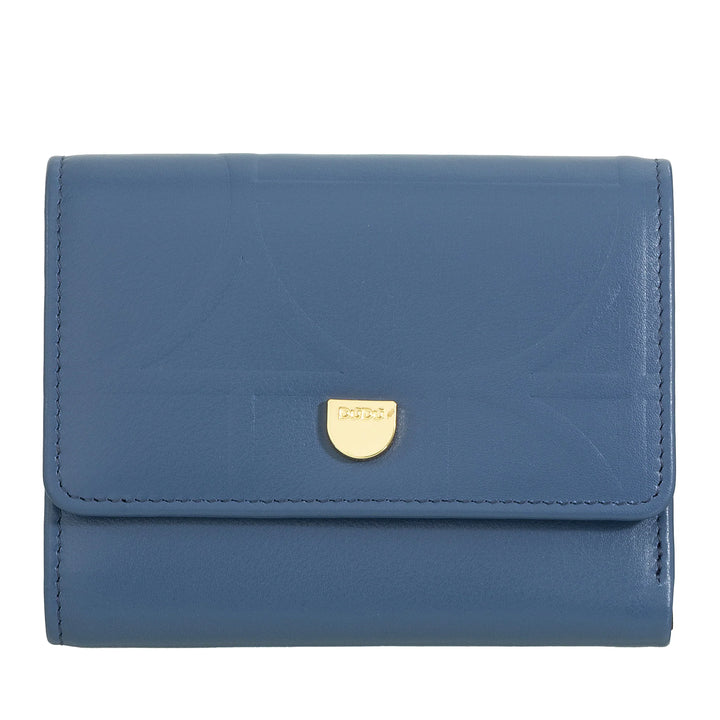 DUDU Portafoglio Donna Piccolo RFID in Vera Pelle Stampata, Portafogli con Tasca a Cerniera – Elegante, Compatto da Borsetta, Perfetto per Carte e Monete