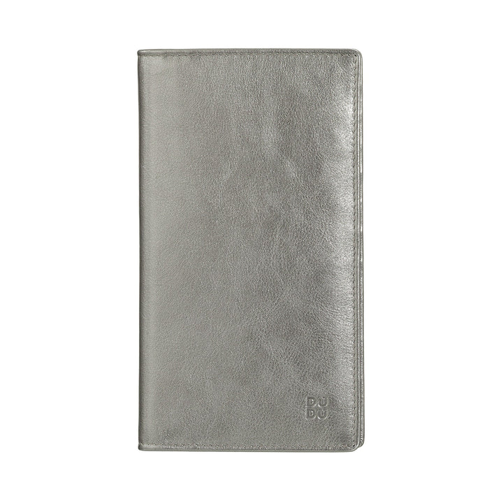 DUDU Cartera Grande de Mujer Anti-RFID en Piel de Color con 16 Bolsillos para Tarjetas de Crédito y Tarjetas