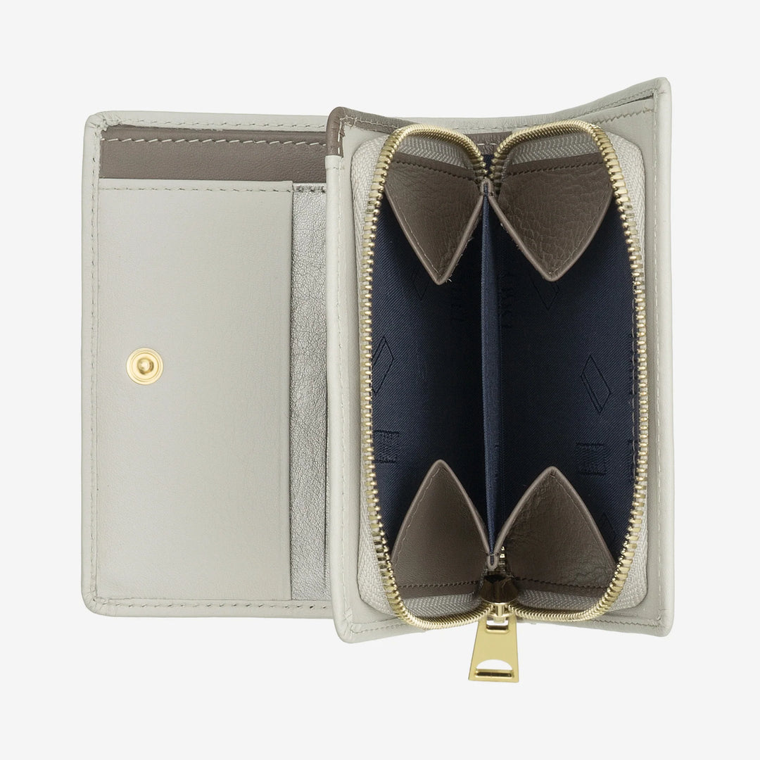 DUDU Cartera Pequeña de Mujer en Piel de Colores Tarjetero y Tarjetero con Cremallera y Botón Monedero