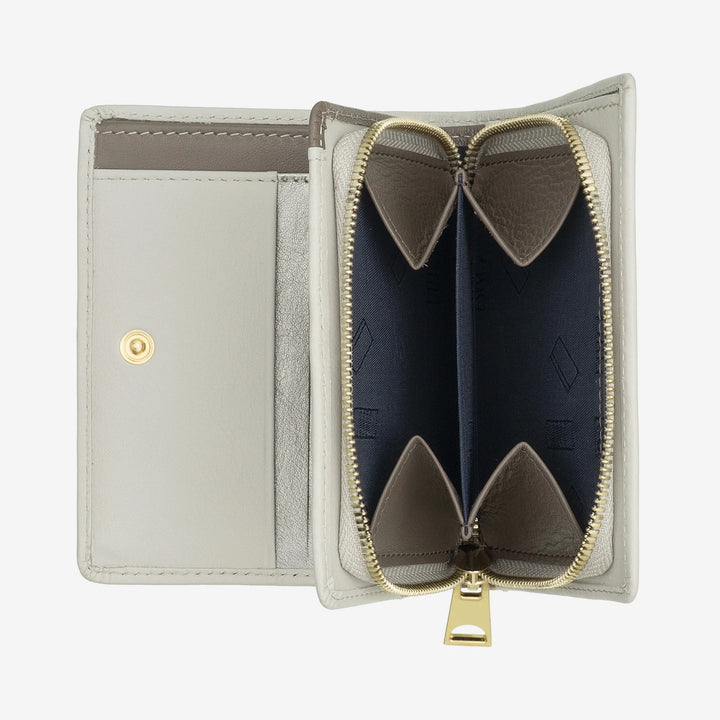 DUDU Cartera Pequeña de Mujer en Piel de Colores Tarjetero y Tarjetero con Cremallera y Botón Monedero