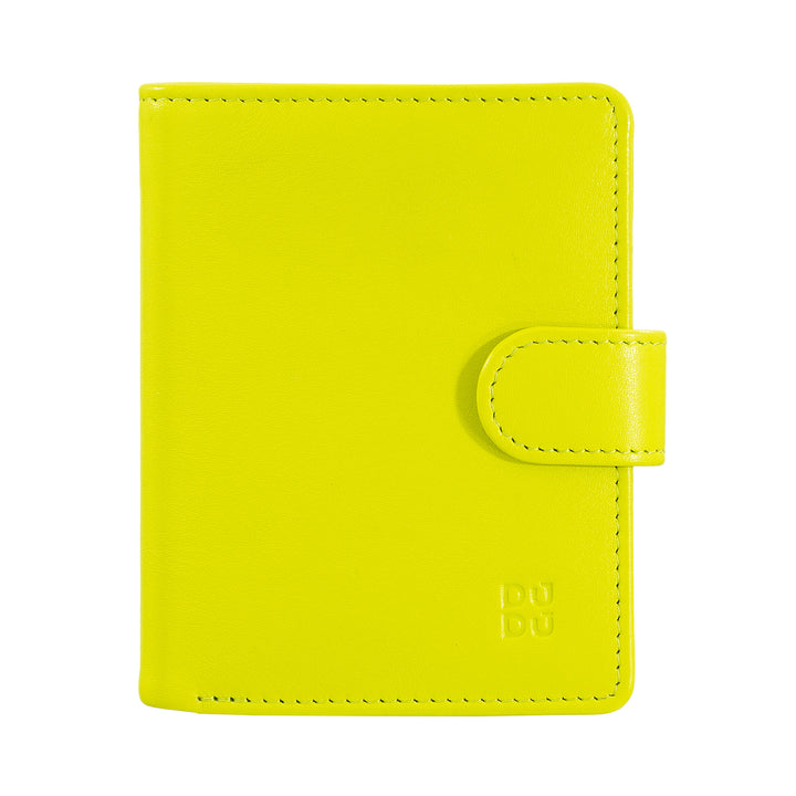 DUDU Damen-Geldbörse aus echtem Leder, kleiner RFID-Leder-Kartenhalter mit Reißverschluss, Münzgeldbörse, Banknoten, Außenverschluss