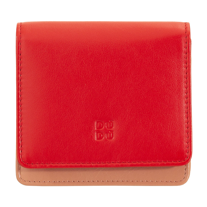 DUDU Small Ultra Compact Colorful RFID Shielded Leather Women&