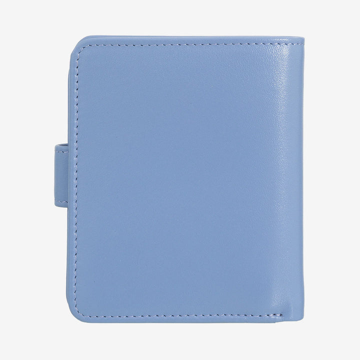 DUDU Cartera Pequeña de Mujer de Piel con Monedero con Cremallera, Monedero Compacto con Cierre de Botón, Porta Billetes, Tarjetero y Protección RFID