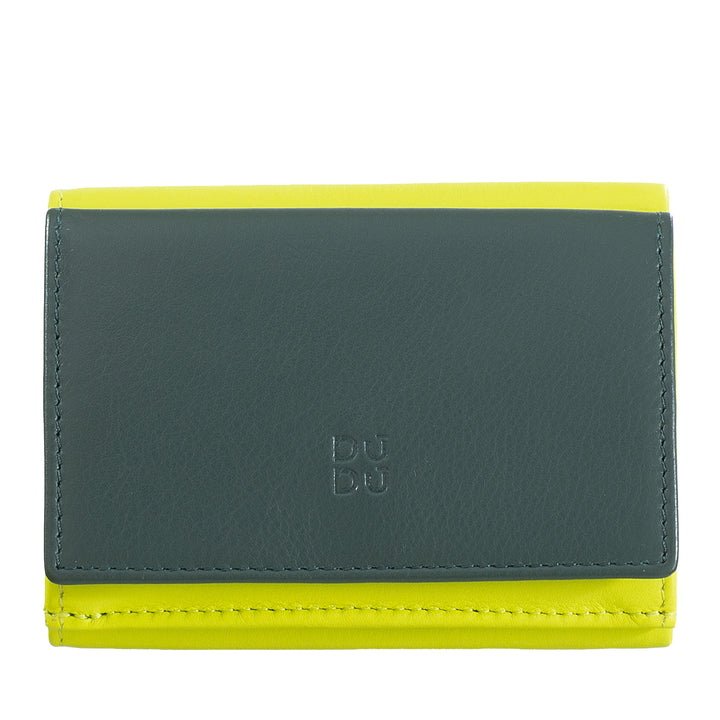 DUDU Petit Portefeuille pour Homme en Cuir, Portefeuilles pour Femme, Design Compact avec Porte-Monnaie pour Billets et Cartes