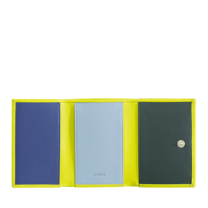 DUDU Petit Portefeuille pour Homme en Cuir, Portefeuilles pour Femme, Design Compact avec Porte-Monnaie pour Billets et Cartes