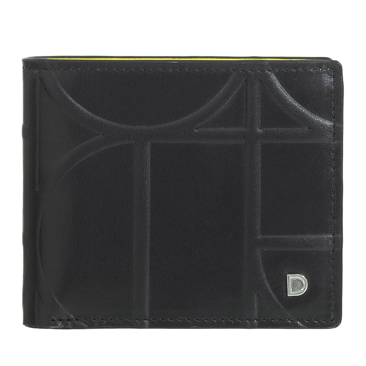 DUDU Cartera Hombre Pequeña RFID en Piel Estampada, Carteras Tarjeteros con Solapa Interna, Sin Monedero, Bolsillo con Rejilla