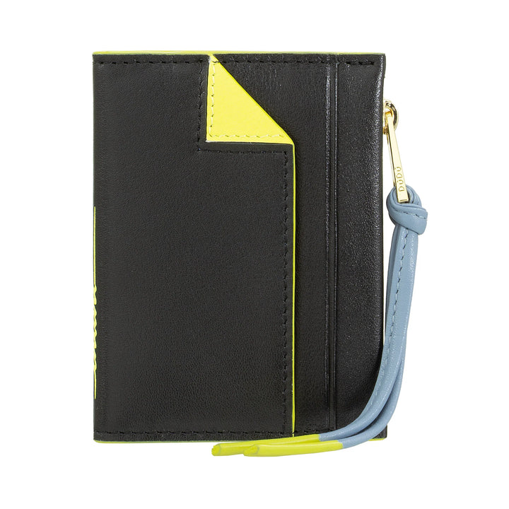 DUDU Tarjetero pequeño de piel para mujer - Tarjetero compacto y delgado con cremallera para monedas, compartimentos para tarjetas, documentos, adecuado para bolsos pequeños