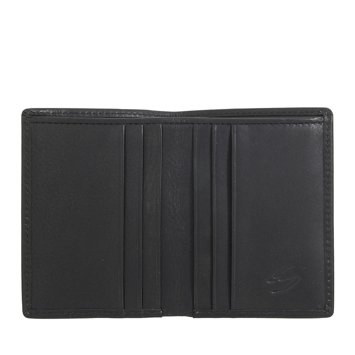 Nuvola Pelle Petit portefeuille en cuir pour homme – Porte-cartes compact et élégant, poches pour documents et billets, design de poche fin