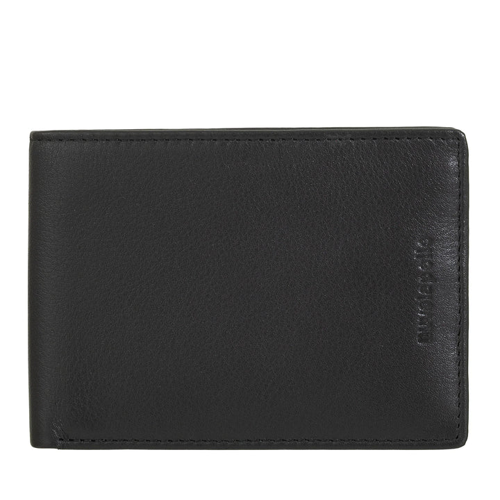 Nuvola Pelle Compact Slim Herren-Geldbörse aus echtem Leder – Geldscheinhalter und 6 Steckfächer für Karten und Dokumente