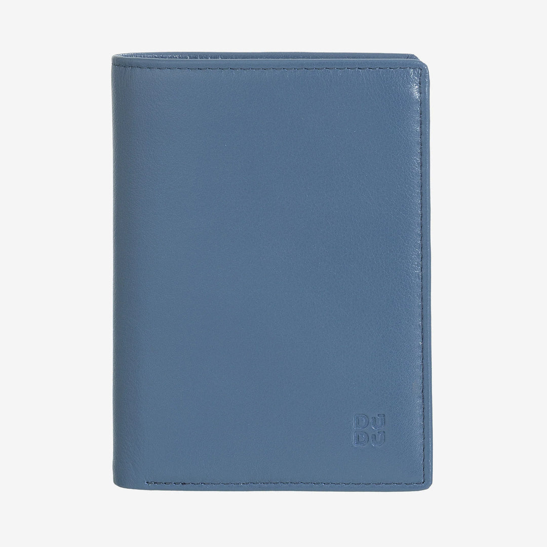 DUDU Portefeuille RFID homme en cuir multicolore avec zip