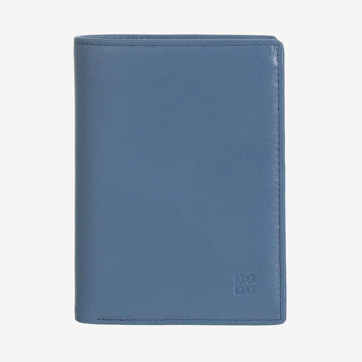DUDU Portefeuille RFID homme en cuir multicolore avec zip