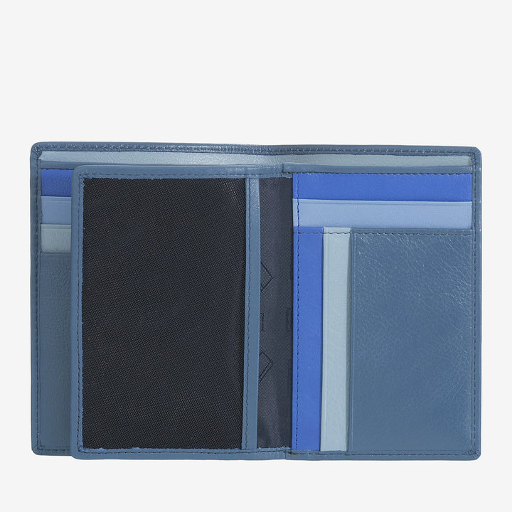 DUDU Portefeuille RFID homme en cuir multicolore avec zip