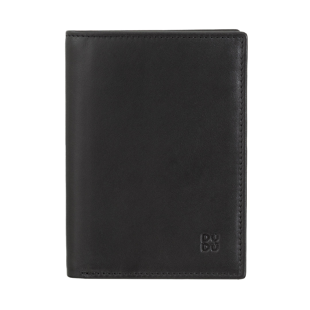 DUDU men's book portfolio rfid in multicolor leather leather with lightning