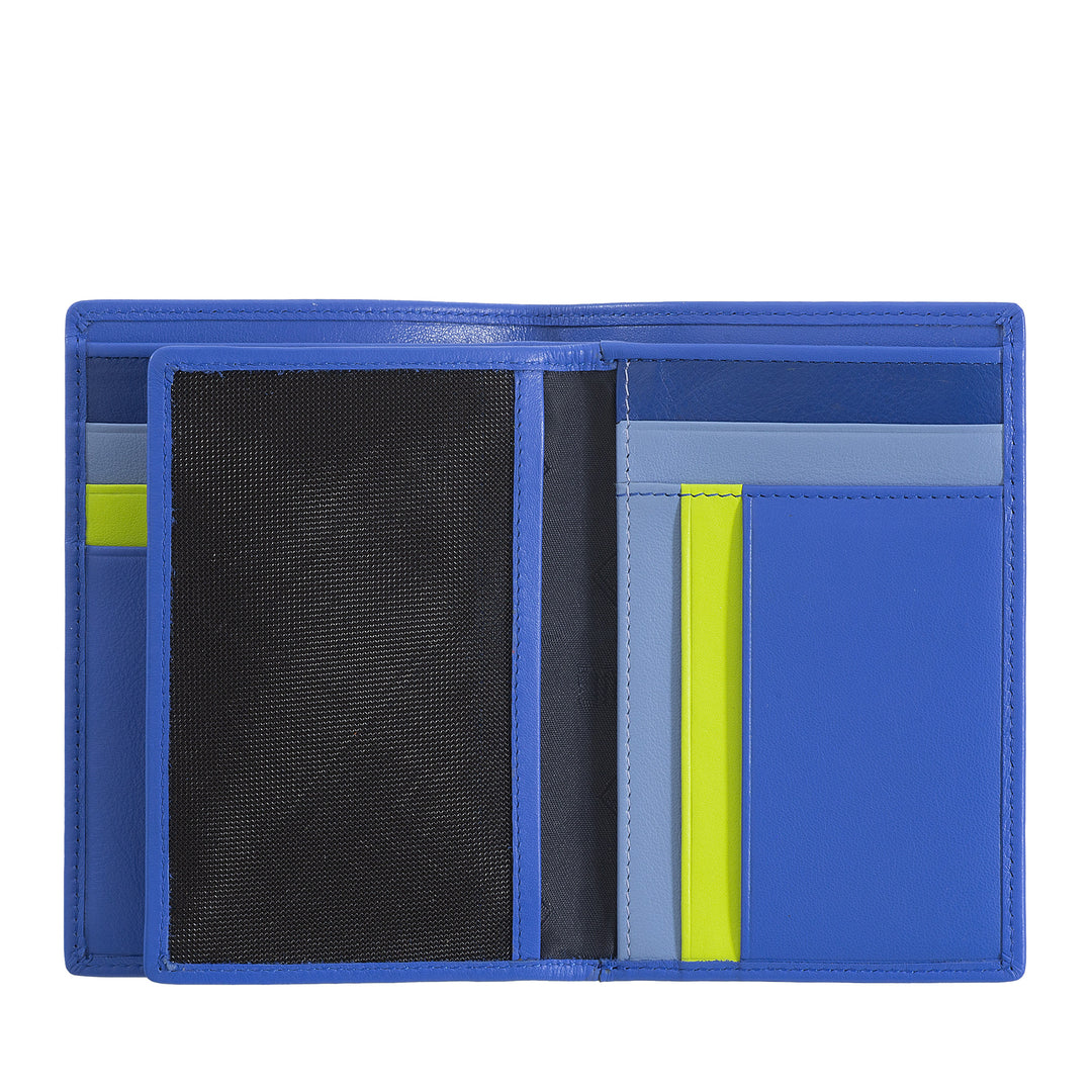 DUDU Portefeuille RFID homme en cuir multicolore avec zip
