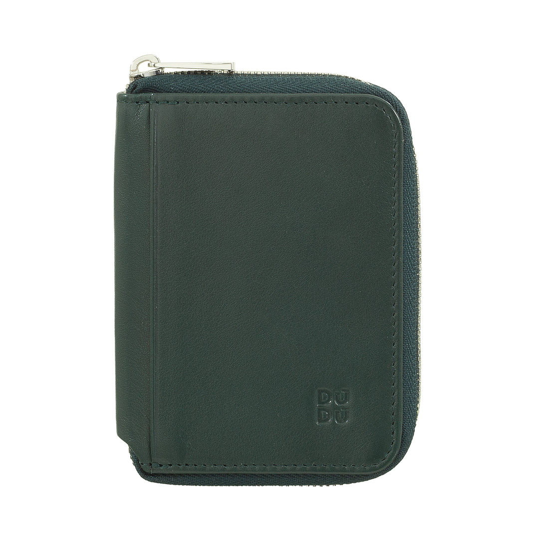 DUDU Portefeuille Homme Petit cuir souple avec fermeture à glissière, Portefeuille Mini Ultra Compact avec fermeture à glissière, Porte-Billets, Porte-cartes et Cartes