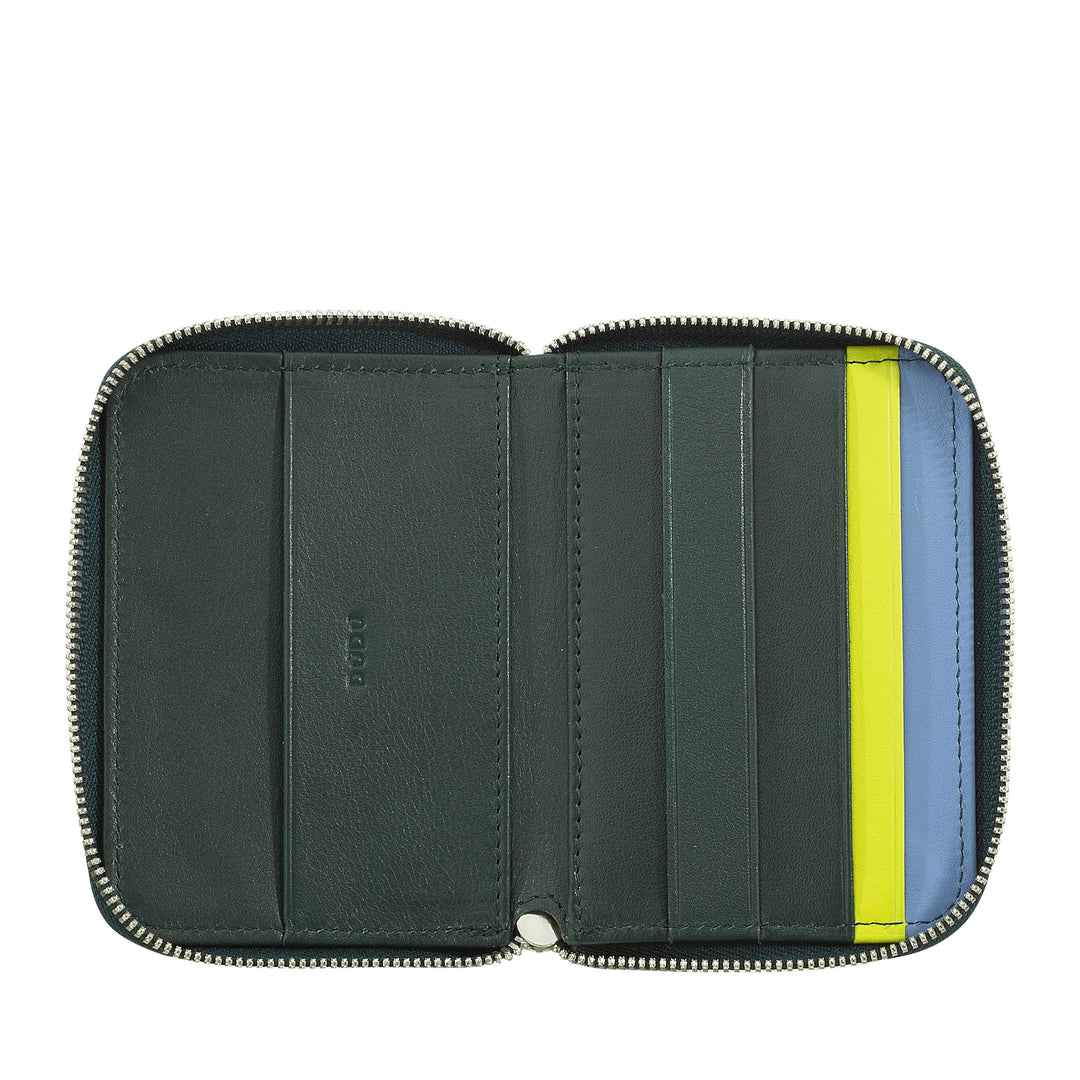 DUDU Portefeuille Homme Petit cuir souple avec fermeture à glissière, Portefeuille Mini Ultra Compact avec fermeture à glissière, Porte-Billets, Porte-cartes et Cartes