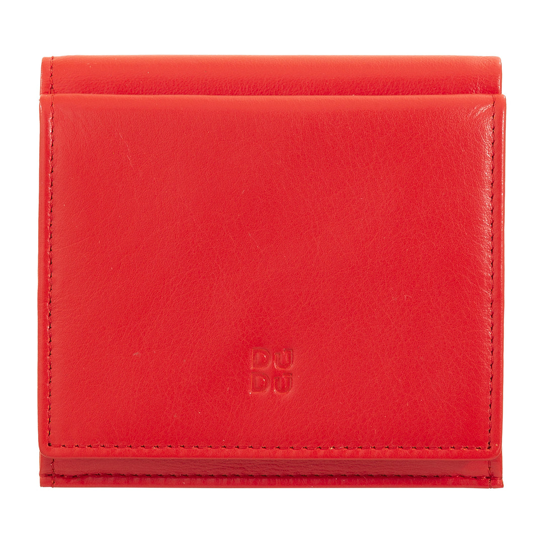 DUDU Multicolor Leather RFID Wallet Card and Coin Holder