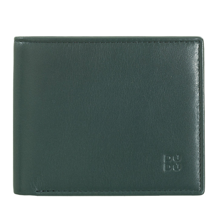 DUDU Cartera Hombre Slim en Piel con Protección RFID Tarjetero con Monedero Carteras Coloridas
