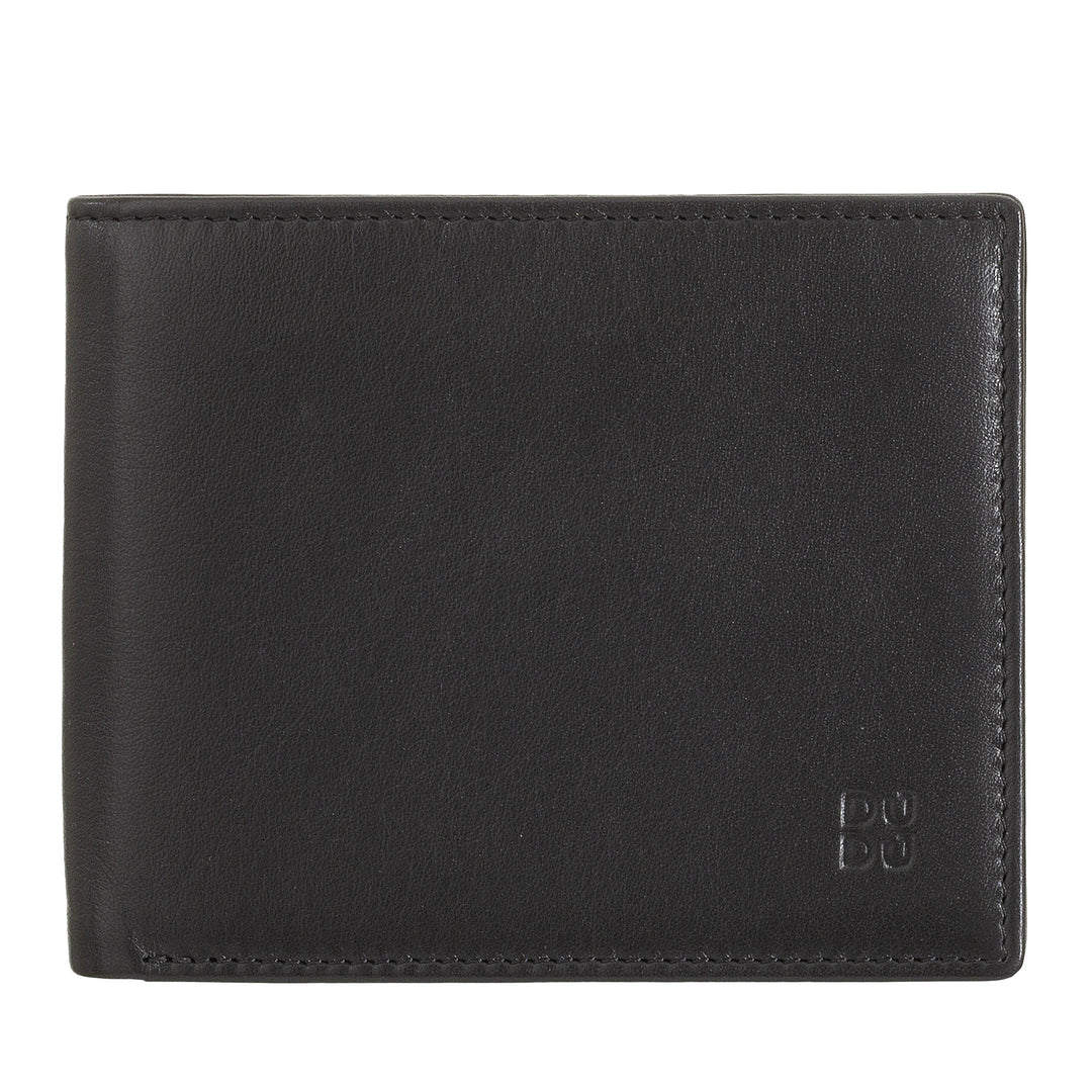 DuDu RFID Herren -Portfolio -Kreditkarten in echtem Leder von 8 Banknotes Holder