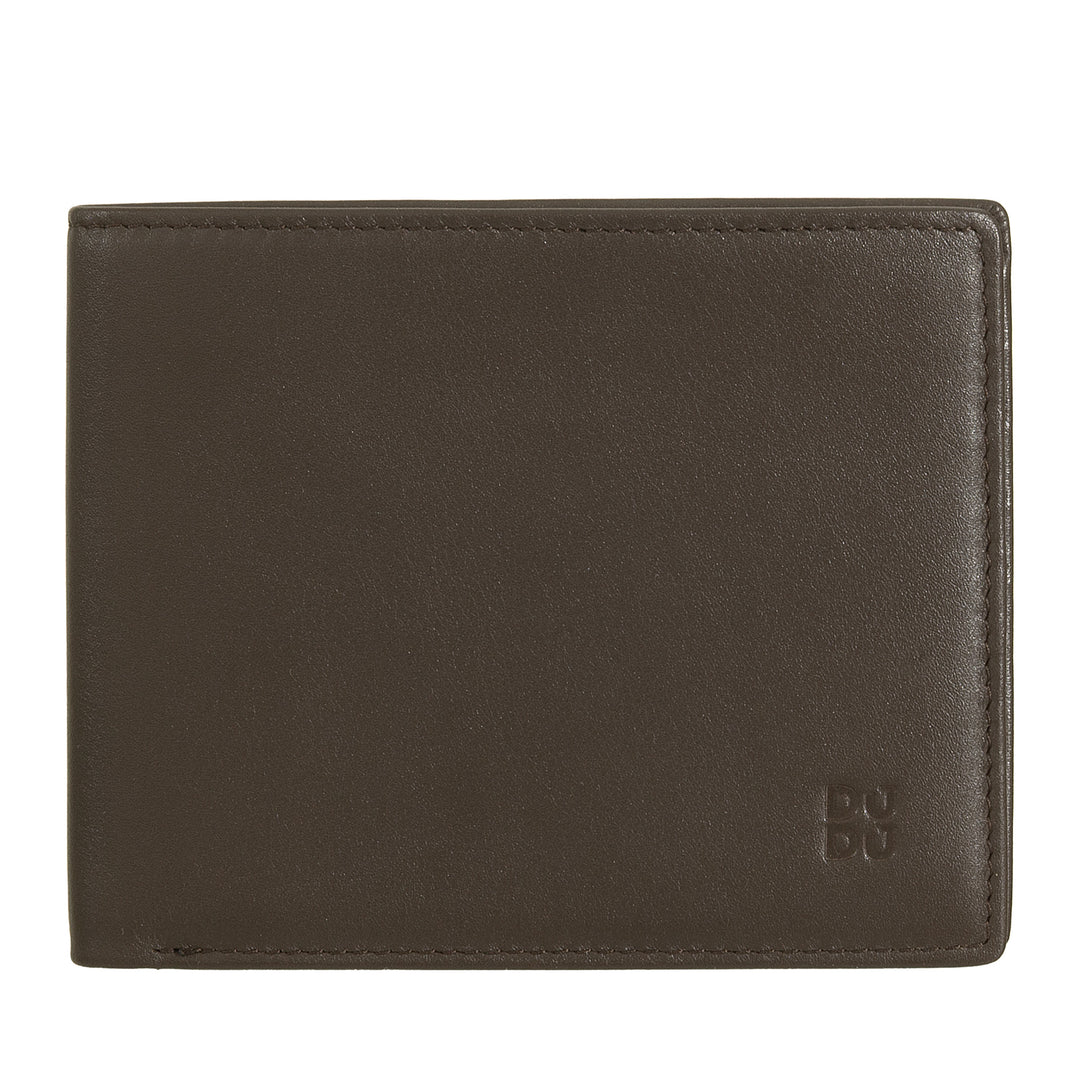 DUDU Herren-RFID-Kreditkartenetui aus echtem Leder mit 8 Banknotenkarten