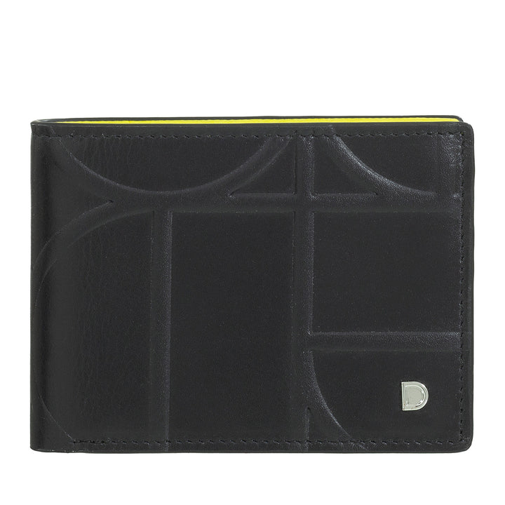 DUDU Portefeuille bloquant RFID pour hommes en cuir imprimé, petit portefeuille de poche blindé avec fente pour carte de crédit