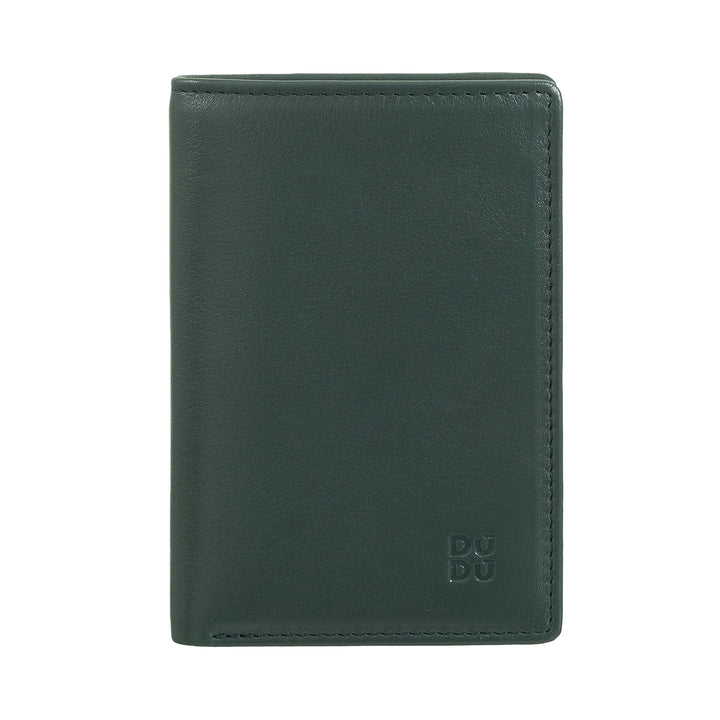 DUDU Cartera pequeña de piel para hombre, cartera compacta y delgada con tarjetero, tarjetero para billetes, monedero con cremallera, con protección RFID