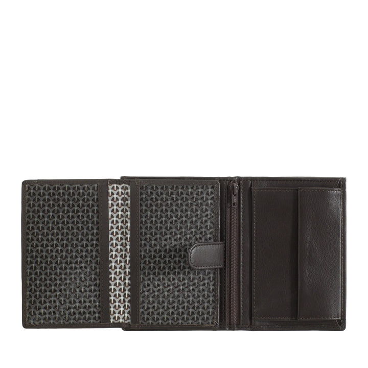Cartera vertical para hombre Nuvola Pelle en piel de napa con monedero y tarjetero